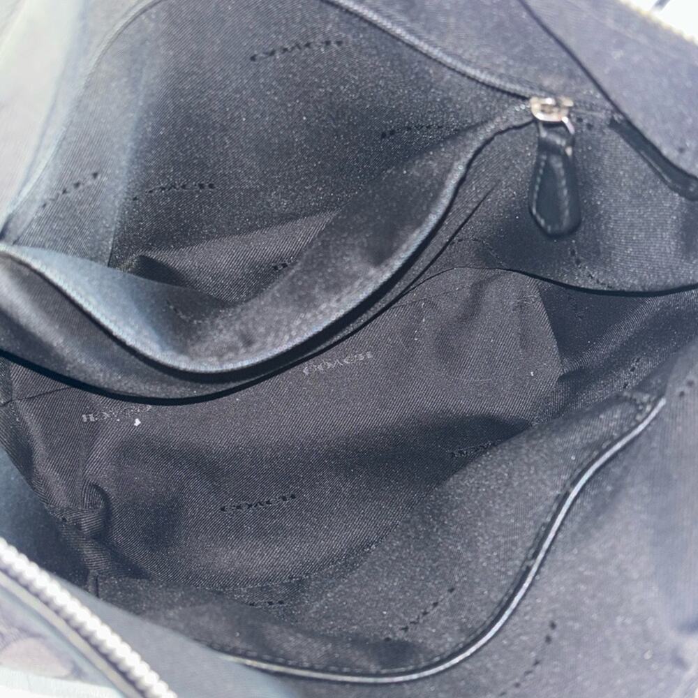 Coach Signature Crossbody Bag in Charcoal with  Black Leather V1706 - Picture 4 of 9